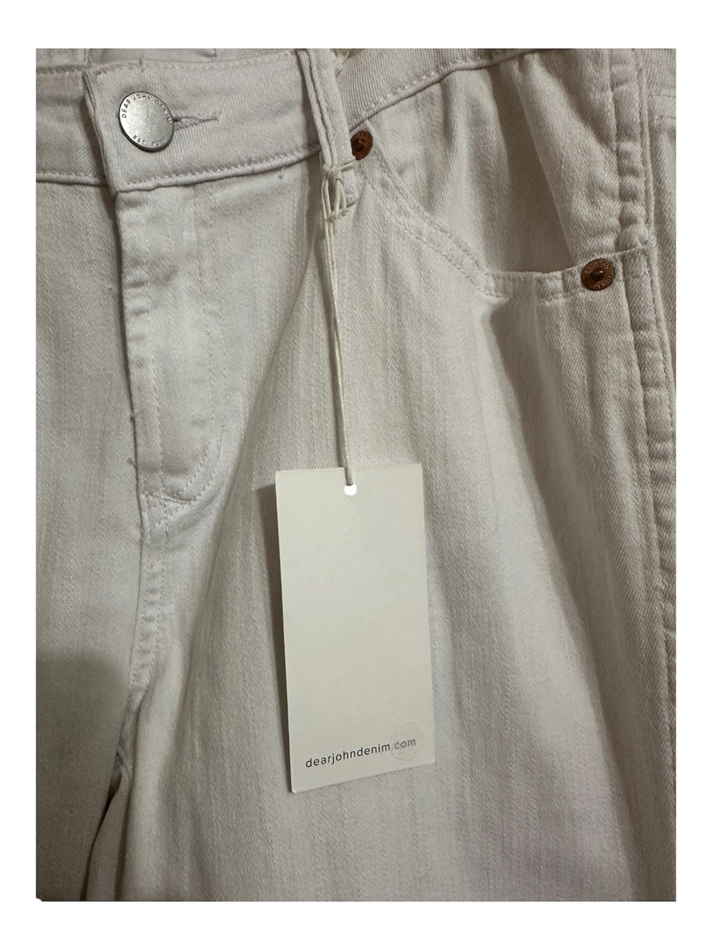 NEW DEAR JOHN DENIM Jaxtyn Highrise Bootcut Jeans In Optic White Size 29 - Picture 9 of 10